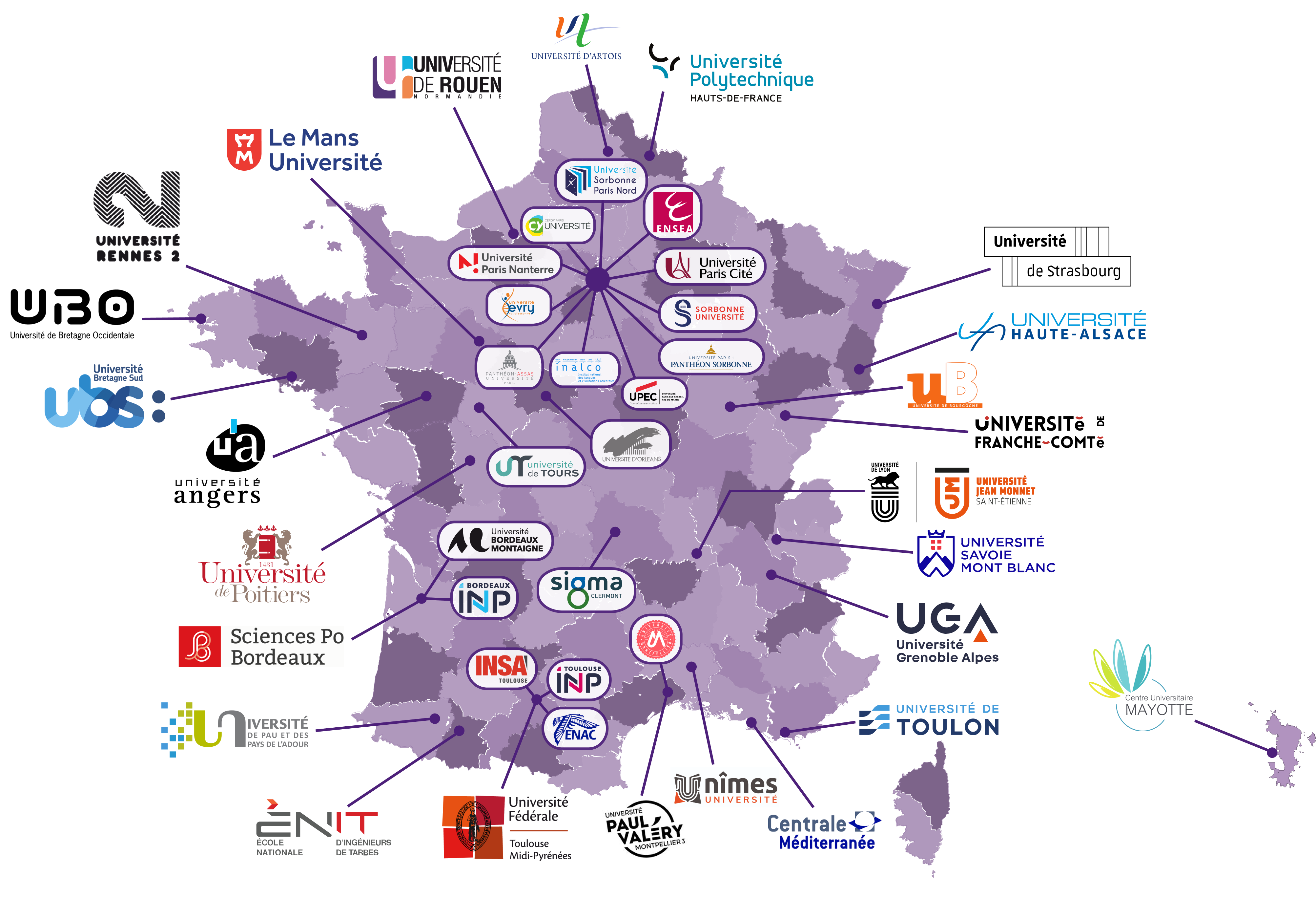 Carte des références